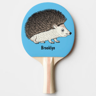 Raquete De Ping Pong Ilustração de desenho animado de ouriço picante