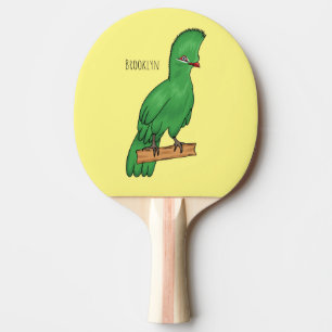 Raquete De Ping Pong Ilustração de desenho animado de pássaros guineens