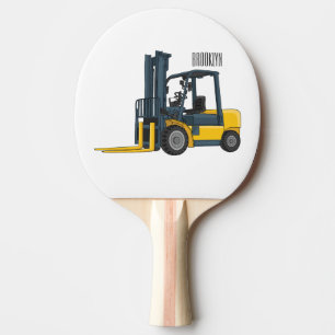 Raquete De Ping Pong Ilustração de desenho animado do empilhador