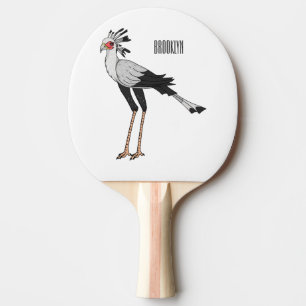 Raquete De Ping Pong Ilustração de desenho animado do Secretário Pássar