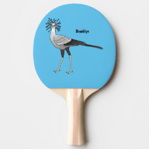 Raquete De Ping Pong Ilustração de desenho animado do Secretário Pássar
