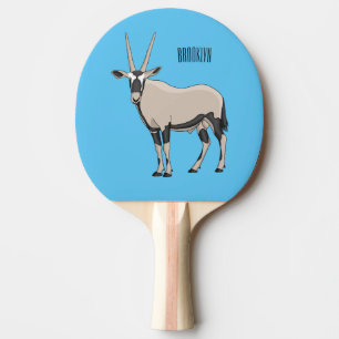 Raquete De Ping Pong Ilustração de desenho animado Oryx