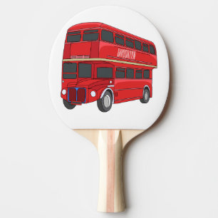Raquete De Ping Pong Ilustração de desenho de barramento de dois andare