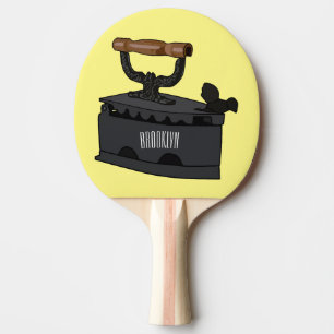 Raquete De Ping Pong Ilustração de desenho de ferro do carvão