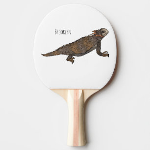 Raquete De Ping Pong Ilustração de desenho de lagarto com horda-regal