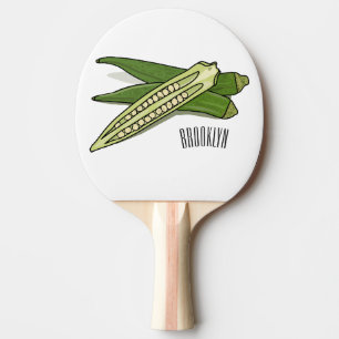 Raquete De Ping Pong Ilustração de desenho de Okra