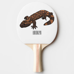 Raquete De Ping Pong Ilustração de desenho do monstro de Gila