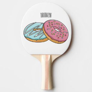Raquete De Ping Pong ilustração do desenho animado de rosquinha