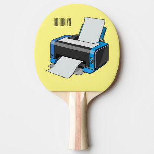 Raquete De Ping Pong Ilustração do desenho da impressora