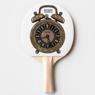 Raquete De Ping Pong Ilustração do desenho do relógio do alarme