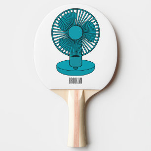 Raquete De Ping Pong Ilustração do desenho do ventilador