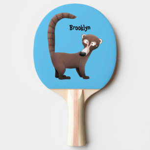 Raquete De Ping Pong Imagem curiosa e engraçada de desenho animado de