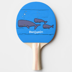 Raquete De Ping Pong Imagem das baleias de desenho animado migrante em
