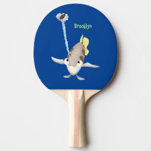 Raquete De Ping Pong Imagem de desenho animado de Arquerfish em Cute
