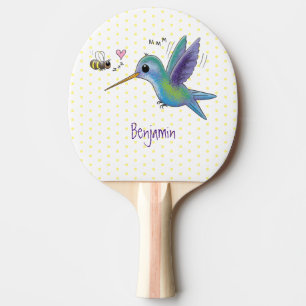 Raquete De Ping Pong Imagem de desenho animado de bee hummingbird