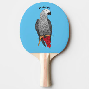 Raquete De Ping Pong Imagem de desenho animado de cinza africana 