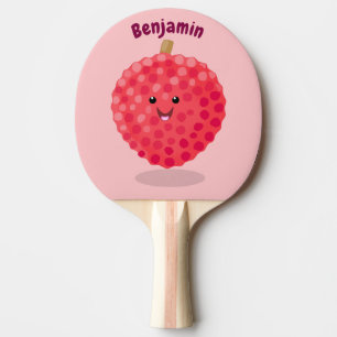 Raquete De Ping Pong Imagem de desenho animado de liso rosa-claro