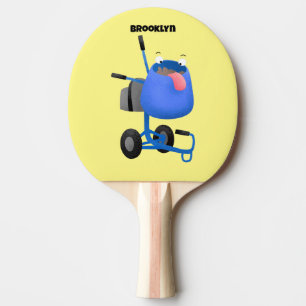 Raquete De Ping Pong Imagem de desenho animado de misturador azul engra