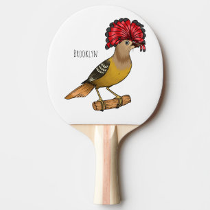 Raquete De Ping Pong Imagem de desenho animado real de aves apanhadoras
