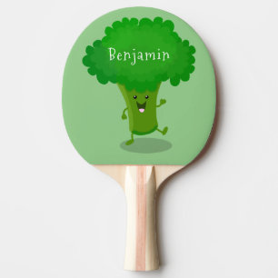 Raquete De Ping Pong Imagem de desenhos animados de brócolis dançarin