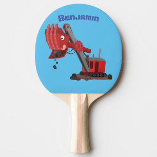 Raquete De Ping Pong Imagem do desenho animado da pá-pá-vapor vermelha,
