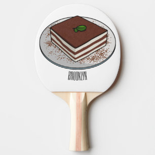 Raquete De Ping Pong Imagem do desenho do bolo Tiramisu