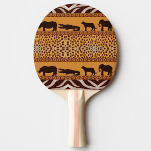 Raquete De Ping Pong Impressão Animal de Padrão de Guepardo Africano Tr