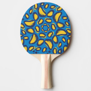 Raquete De Ping Pong Impressão colorida sobre leopardo, textura perfeit