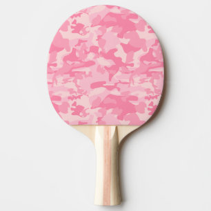 Raquete De Ping Pong Impressão de Camo Rosa Bonito