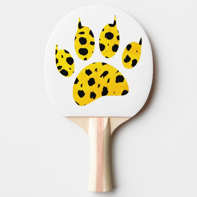 Raquete De Ping Pong Impressão de Chita Paw (Frente)