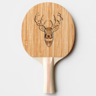 Raquete De Ping Pong Impressão de madeira da grão da luz à moda da