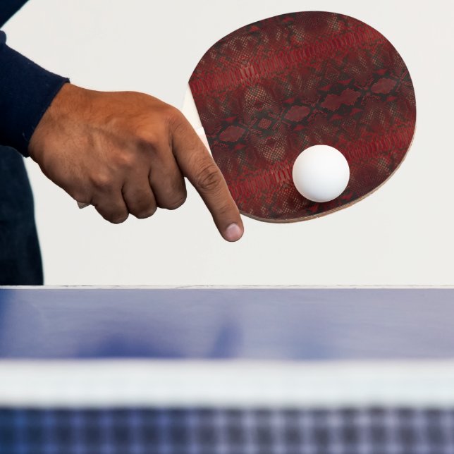 Raquete De Ping Pong Impressão de Python Vermelho e Negro (Insitu)