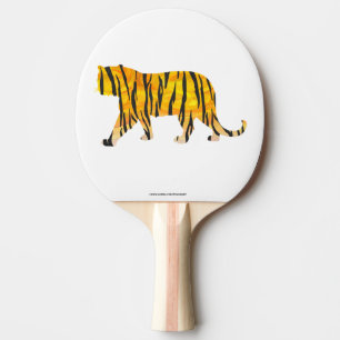 Raquete De Ping Pong Impressão de Tigre Preto e Laranja