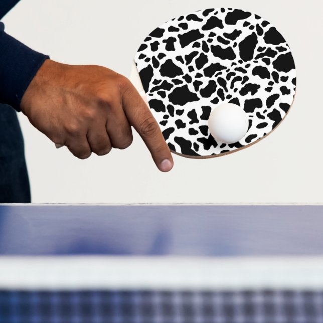 Raquete De Ping Pong Impressão de Vaca Preta e Branca (Insitu)
