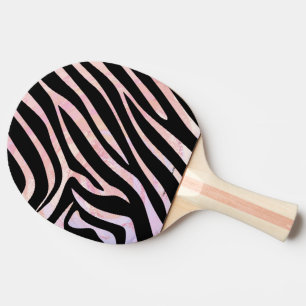 Raquete De Ping Pong Impressão de Zebra Preta e Rosa