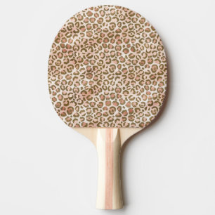 Raquete De Ping Pong Impressão do Leopardo Marrom Bonito