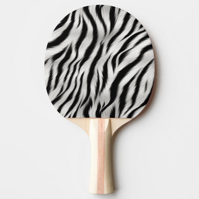 Raquete De Ping Pong Impressão em Safari - Impressão em Zebra Branca Ne (Frente)