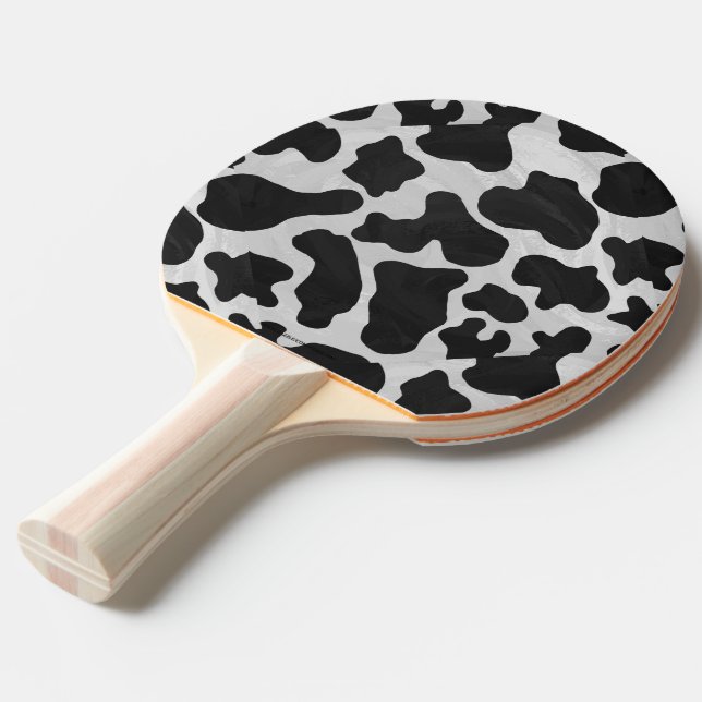 Raquete De Ping Pong Impressão preto-e-branco (Frente inclinada)