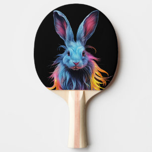 Raquete De Ping Pong Incrível Coelho Azul no Fogo
