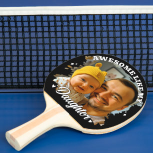Raquete De Ping Pong Incrível Como Minha Filha Foto Personalizada do Pa