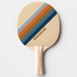 Raquete De Ping Pong Indigo Horizon Stripes with Name