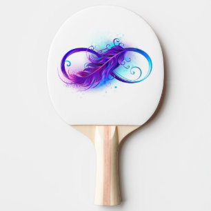 Raquete De Ping Pong Infinidade com pena roxa
