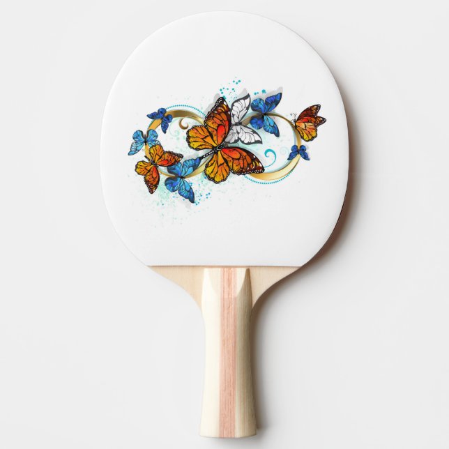 Raquete De Ping Pong Infinidade de Borboletas Monarca (Frente)