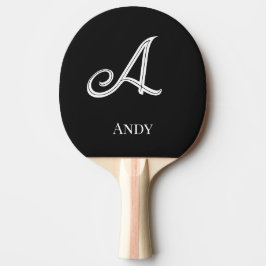 Raquete De Ping Pong Initial Personalized Elegant Monogram