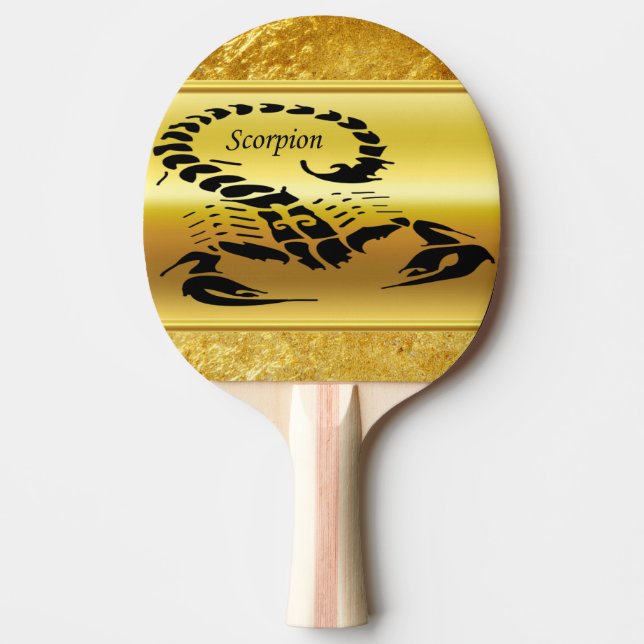 Raquete De Ping Pong Inseto muito peçonhento venenoso Dourado do (Frente)
