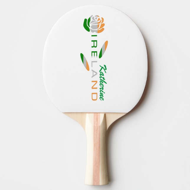 Raquete De Ping Pong Irish Flag Rosa Personalizado (Frente)