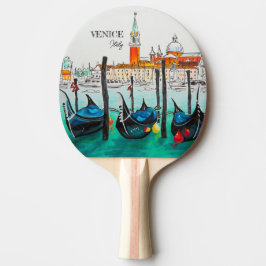 Raquete De Ping Pong Itália Viagem - Souvenir de aquarela VENICE