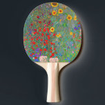 Raquete De Ping Pong Jardim de Fazenda de Gustav Klimt com girassóis<br><div class="desc">Jardim de Fazenda de Gustav Klimt com girassóis Ping Pong Paddle.</div>