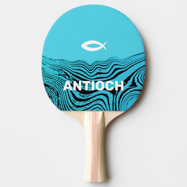 Raquete De Ping Pong Jesus Fish Wavy Watts (Frente)