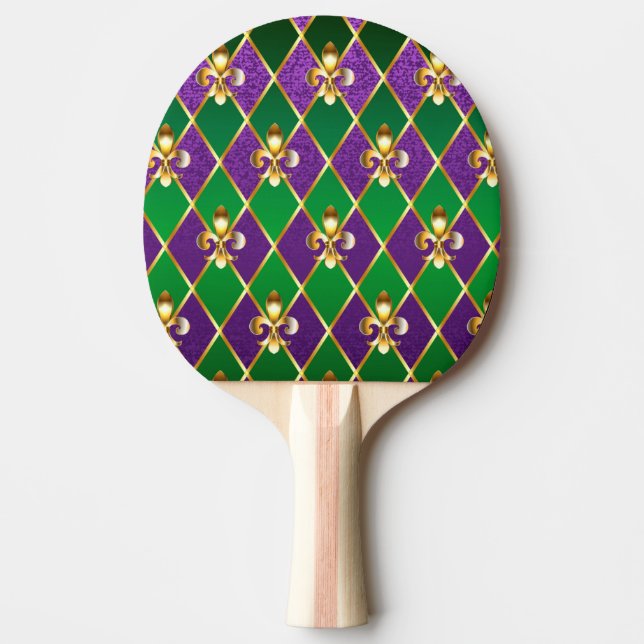 Raquete De Ping Pong Jewelry Background Mardi Gras (Frente)